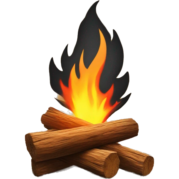 Fire on wood emoji