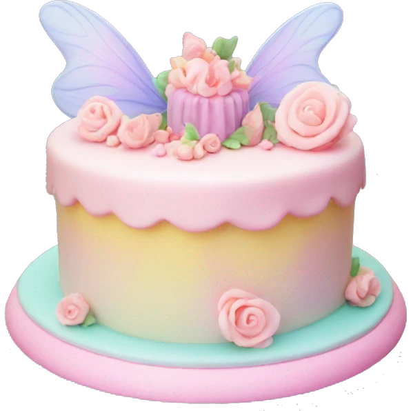 Fairy pastel cake emoji