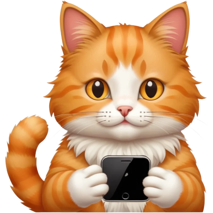 Cat with iPhone 16 emoji