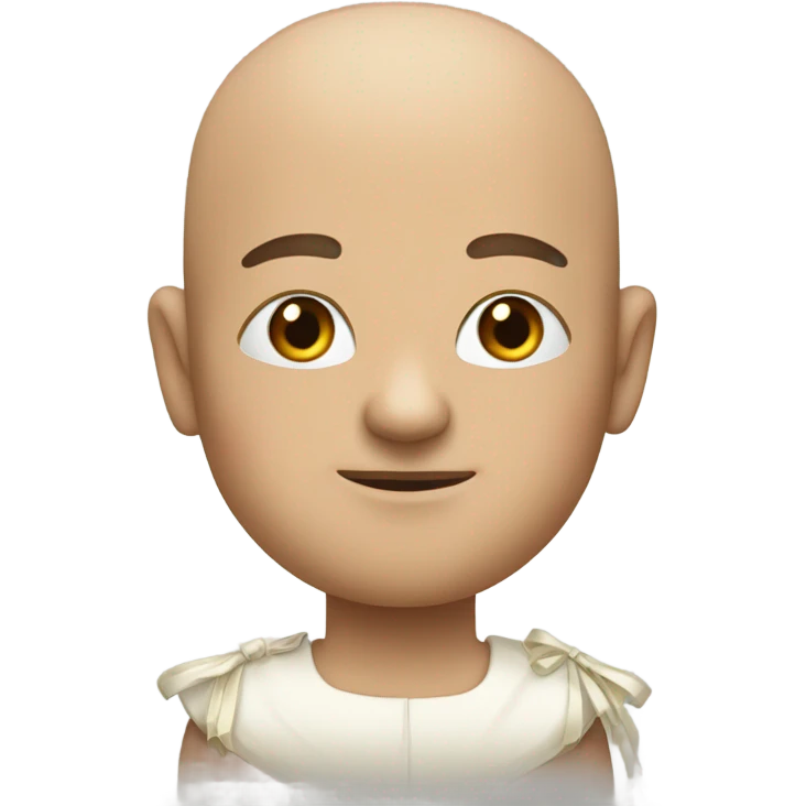 Bald bow emoji