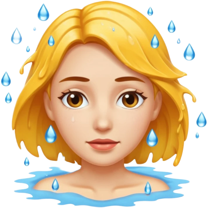 Woman splashed emoji