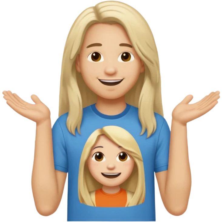 happy long haired meme emoji