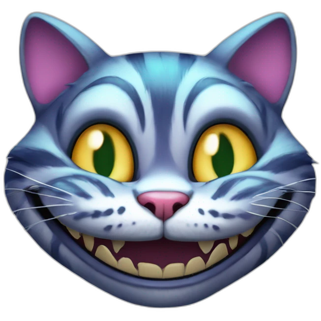 Cheshire Cat with camera canon emoji