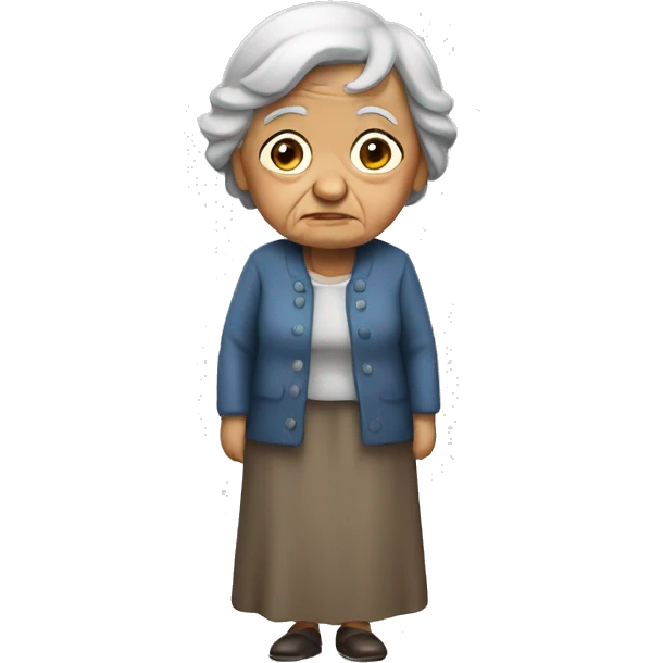 old woman sad standing  emoji