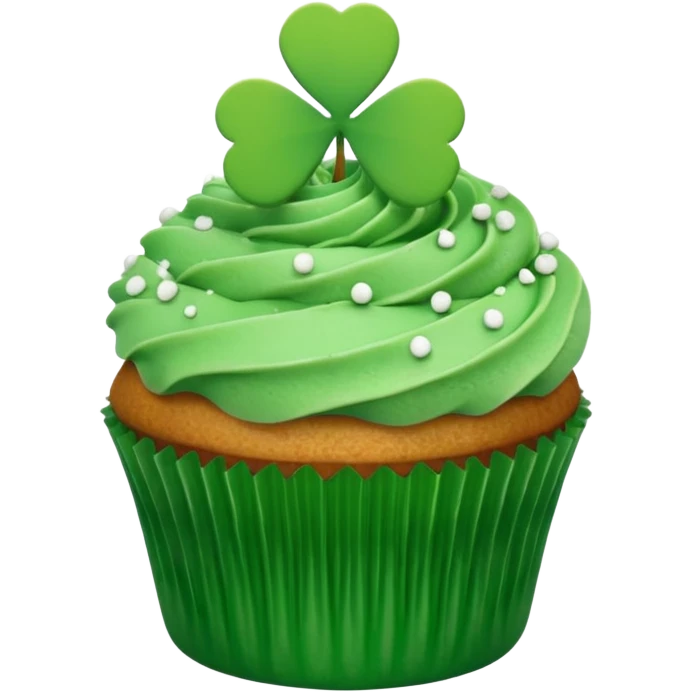 st patrick day themed cupcake emoji