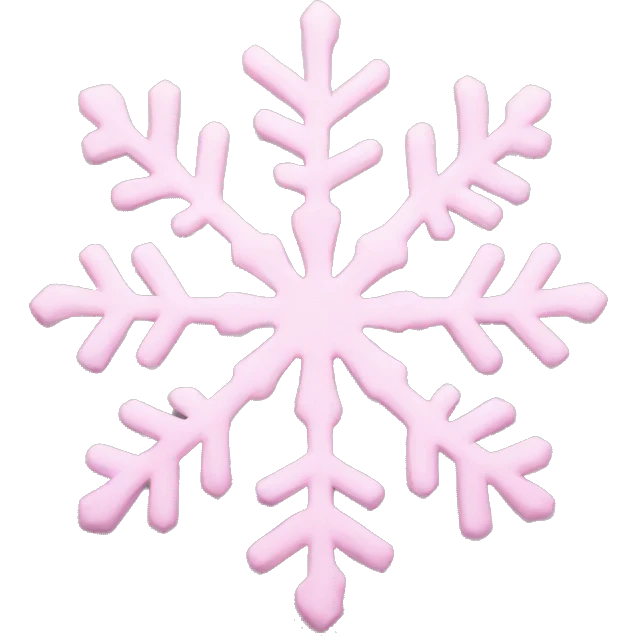 pastel pink snowflake  emoji