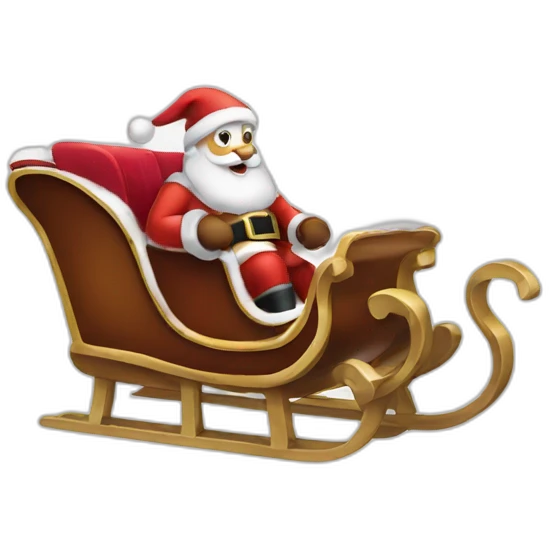 sleigh santa emoji