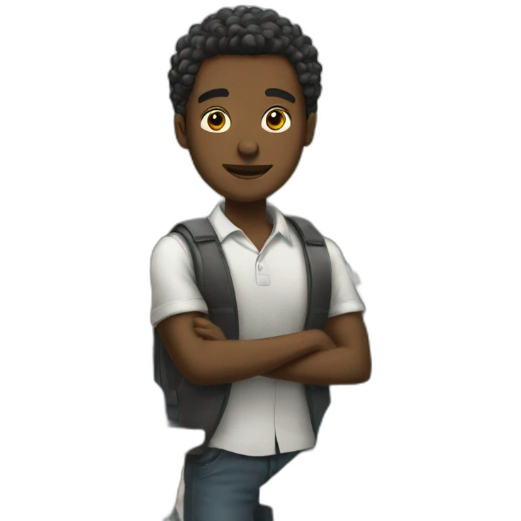 black man in a class room emoji