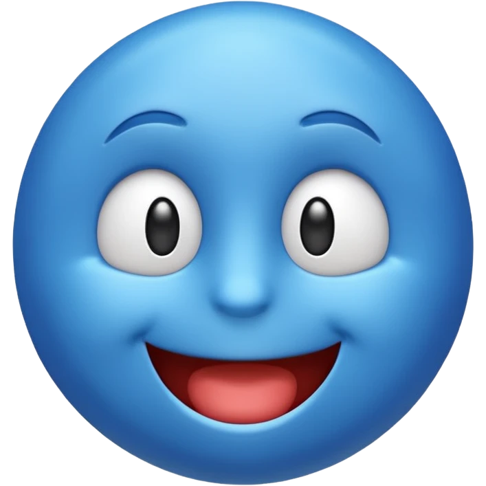 Like blue emoji 3D emoji