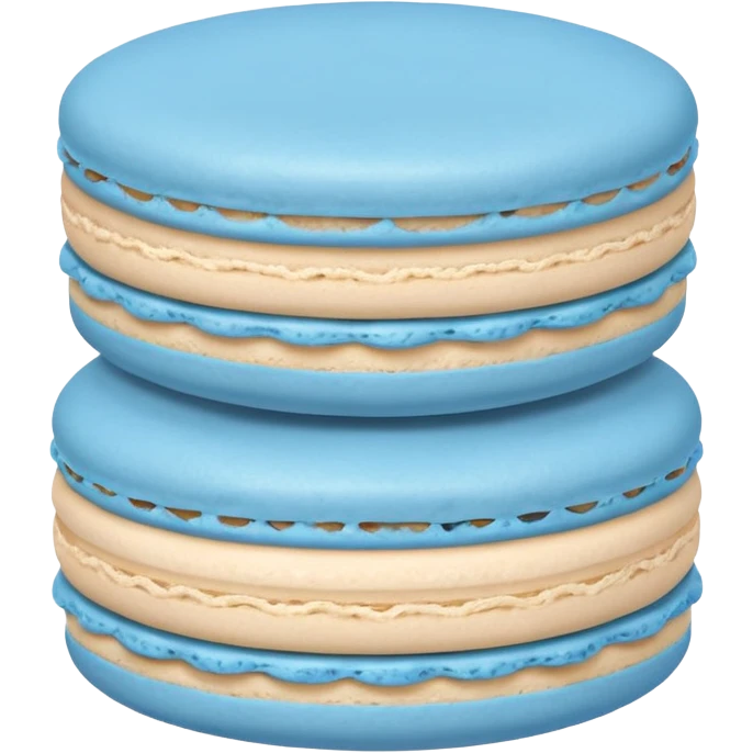 One blue macaron emoji