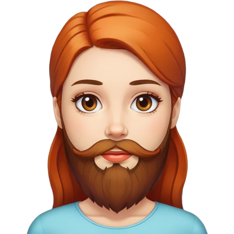 Woman with beard  emoji