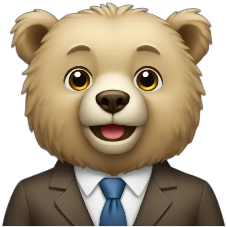 Business bear emoji