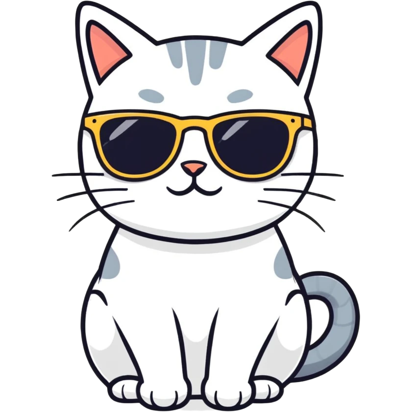 Cat with sunglasses  emoji