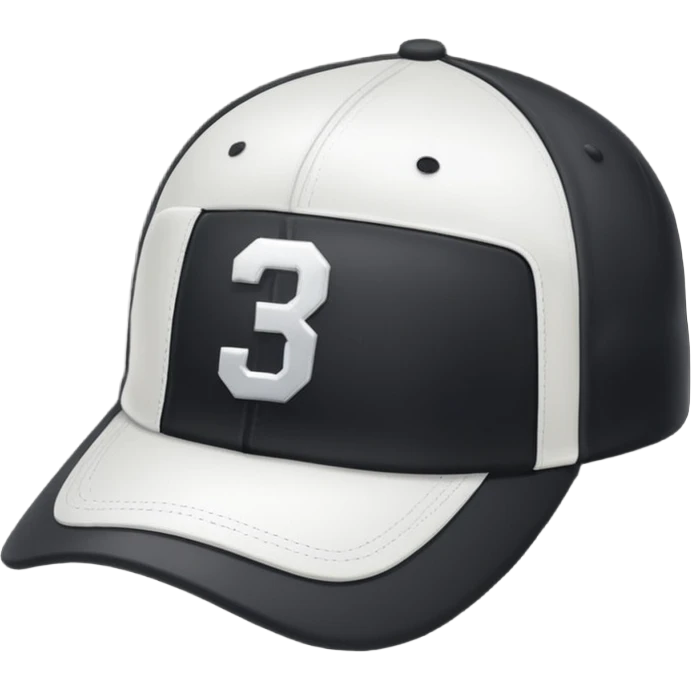 an ios genmoji for a black baseball cap (no logo) emoji