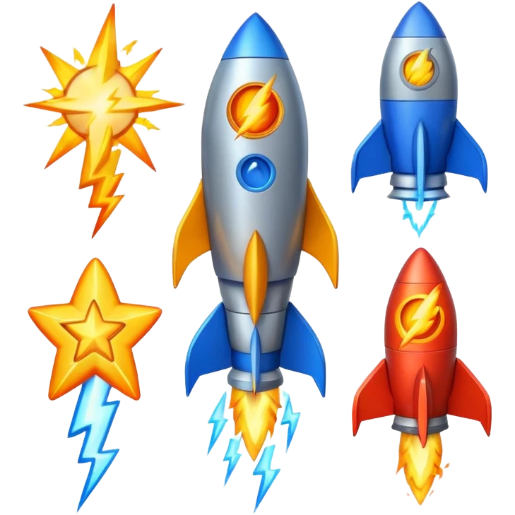 apple emojis with this 12x12: star, rocket, lightning, fire emoji