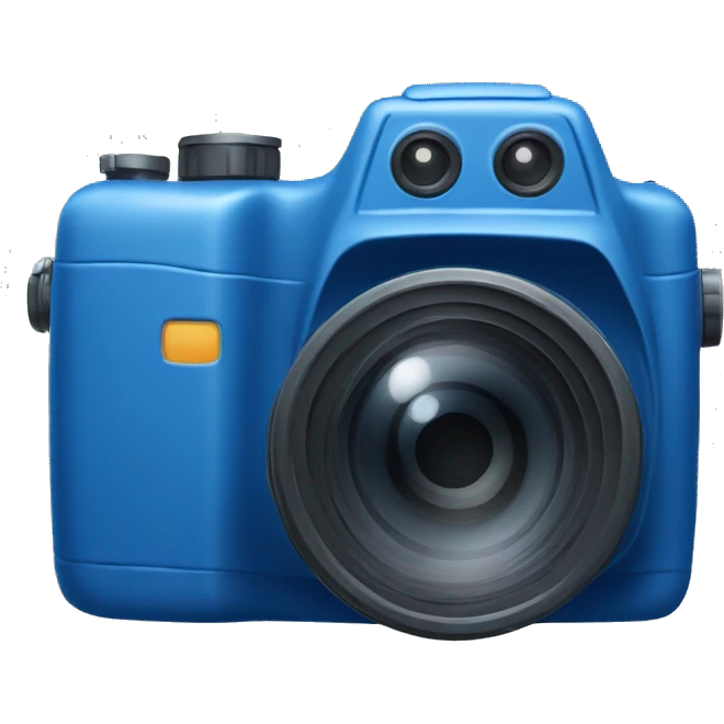 Blue video camera emoji