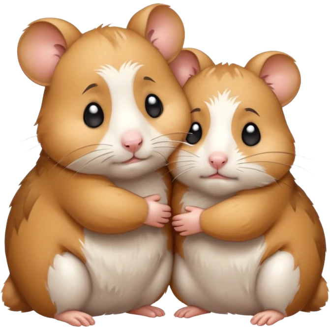 2 hamsters hugging and crying  emoji