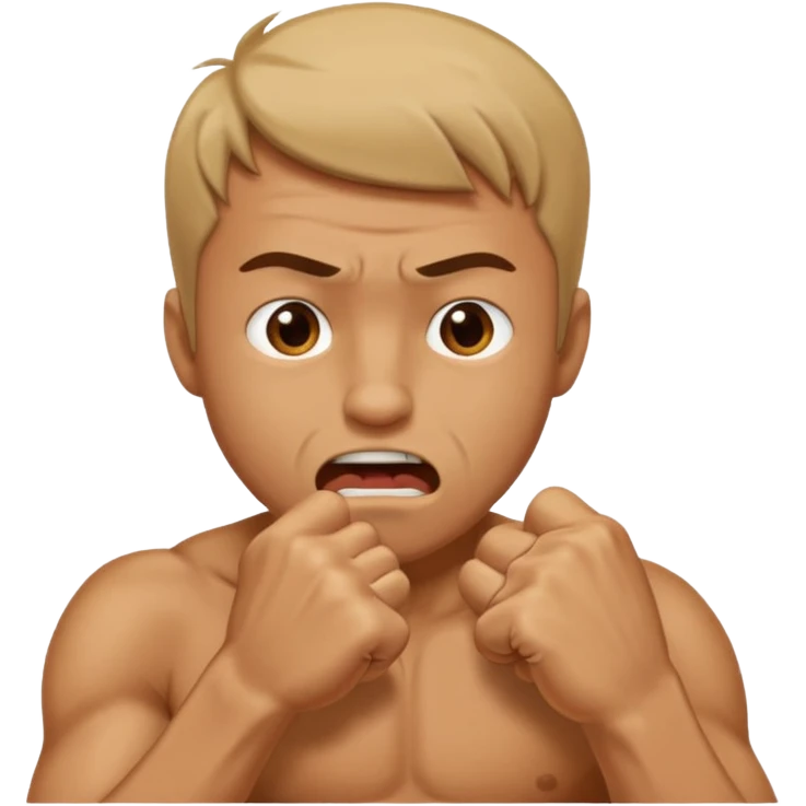 Man biting his fist emoji