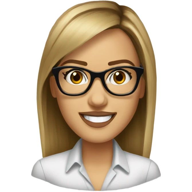 Caucasian Jessica alba with glasses  emoji