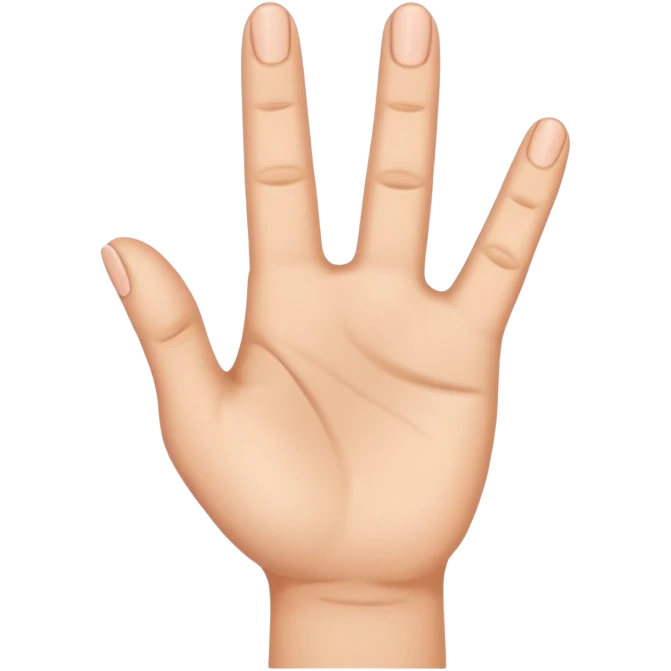 A hand that raises its first three fingers  emoji