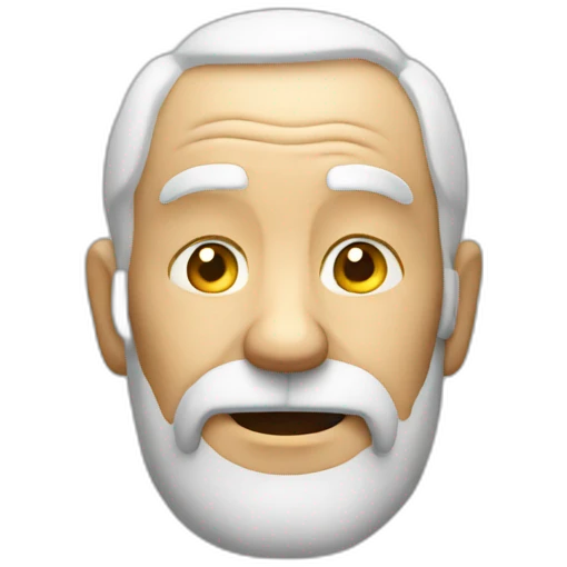 Old man 3d emoji