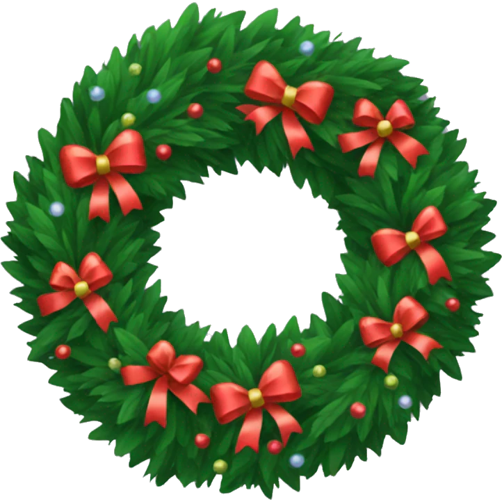 Christmas wreath emoji