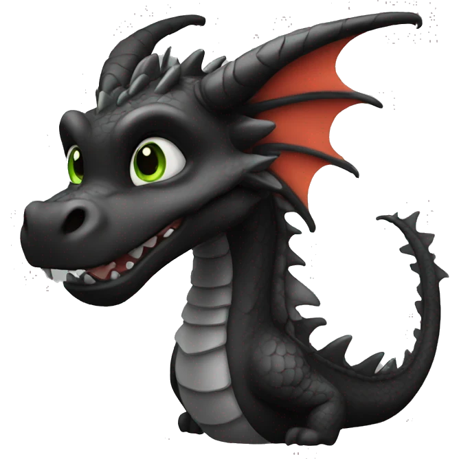 Dragon black emoji
