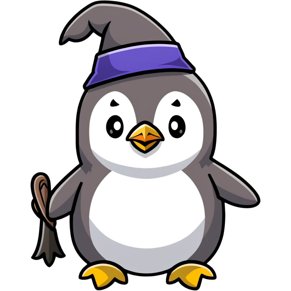 penguin wizard emoji