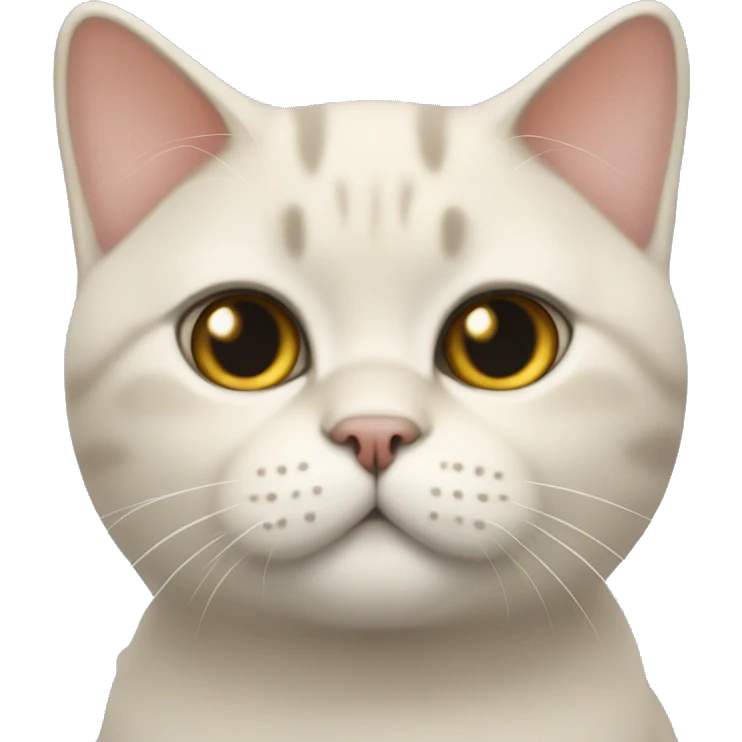 British shorthair cat cream emoji