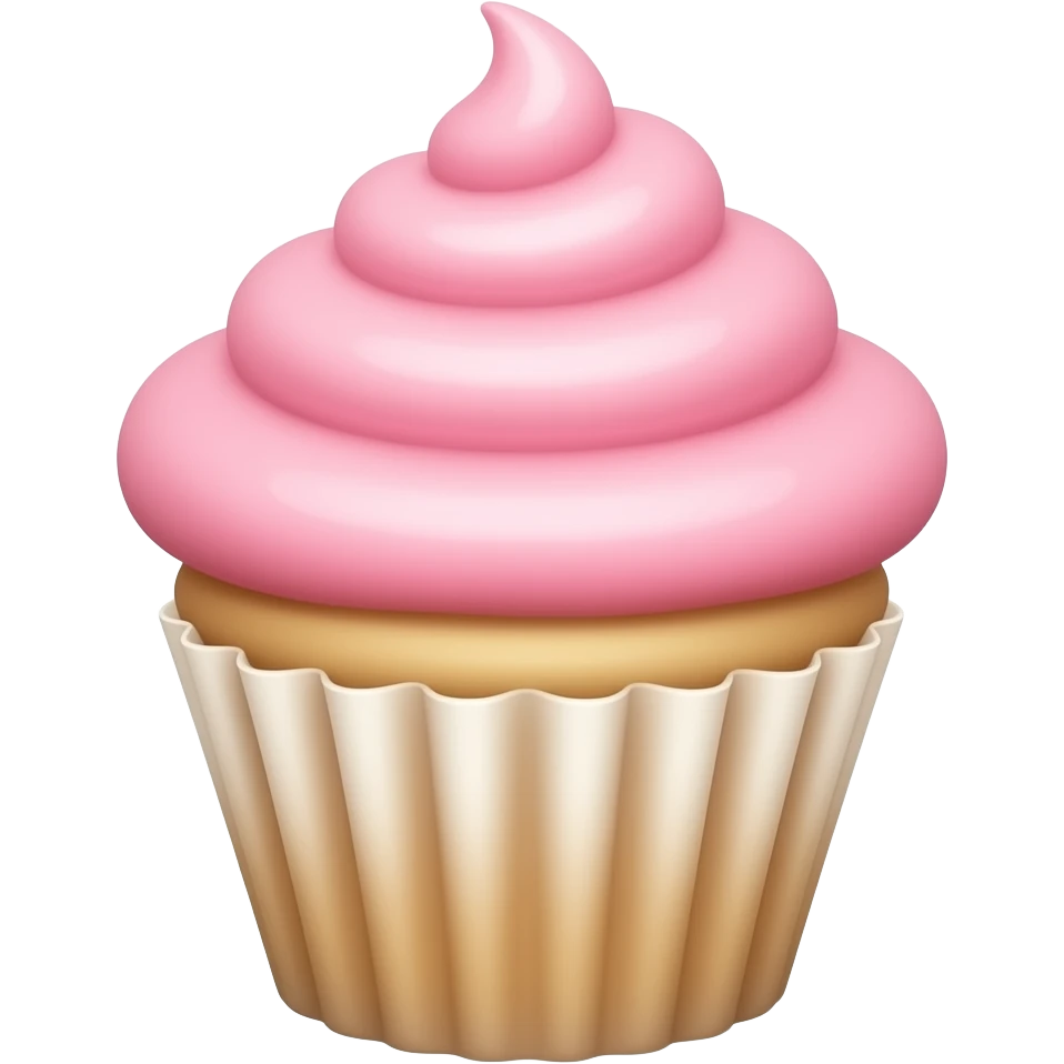 Cupcake with pink icing emoji