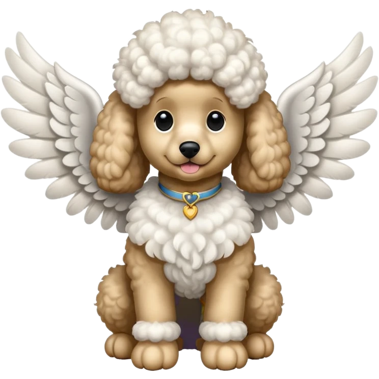 Perro french poodle con alas emoji