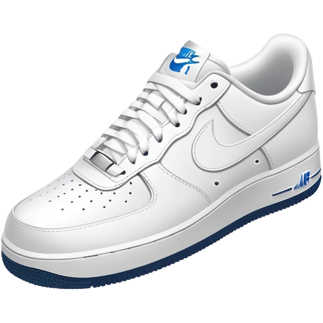 White Nike Air Force 1 sneaker with clean design and Nike swoosh emoji