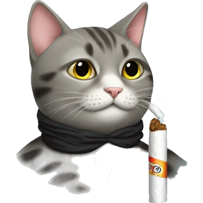 cat with cigaret emoji