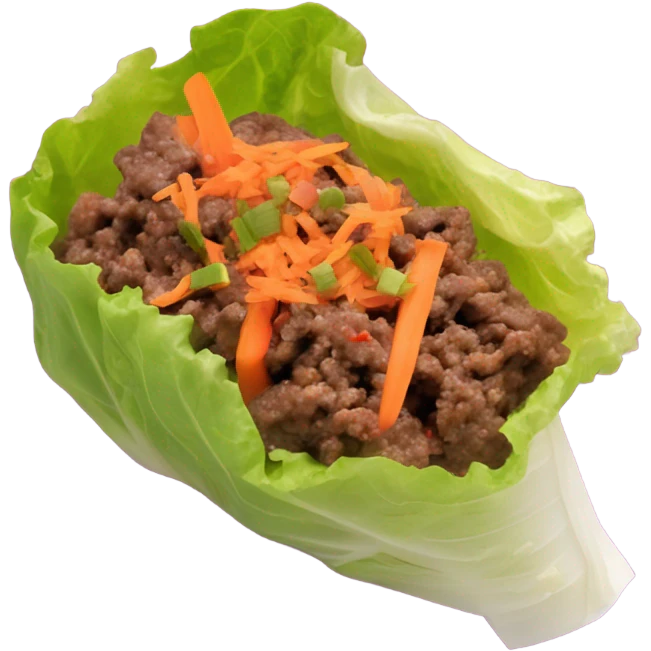 2 Beef lettuce wraps with shredded carrot emoji