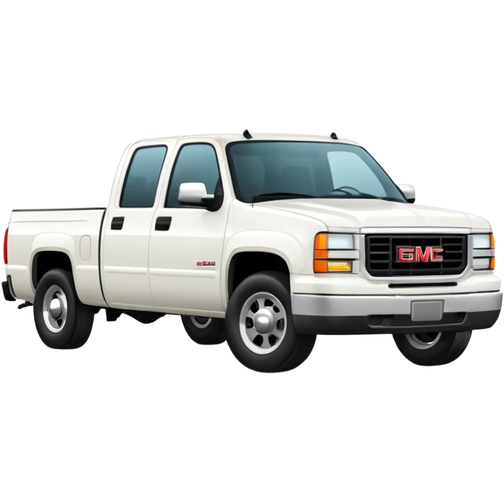 white gmc truck 4 door emoji