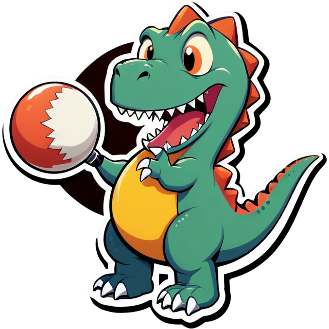 Dinosaur with a wrecking ball  emoji