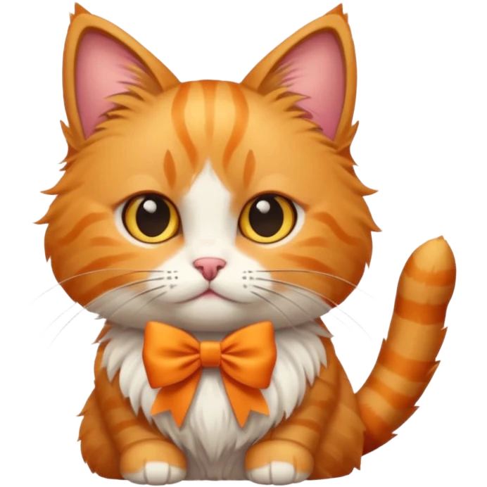 A cat with a little bow emoji