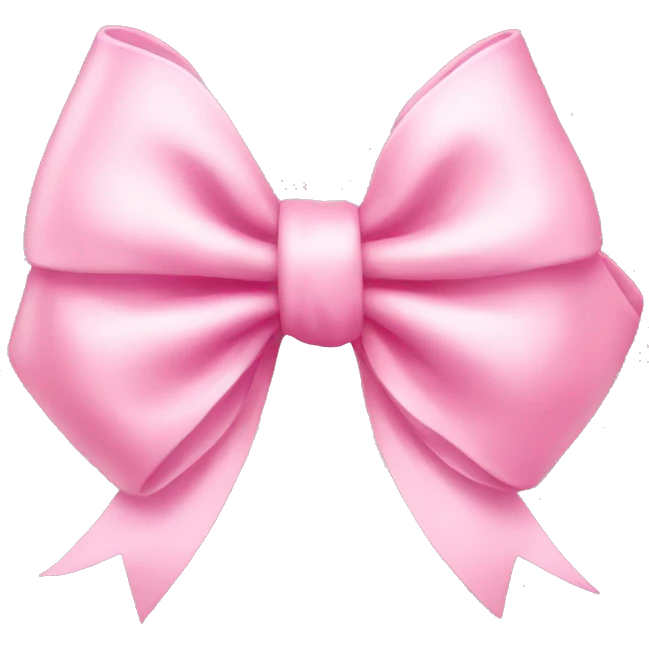 Baby pink bow emoji