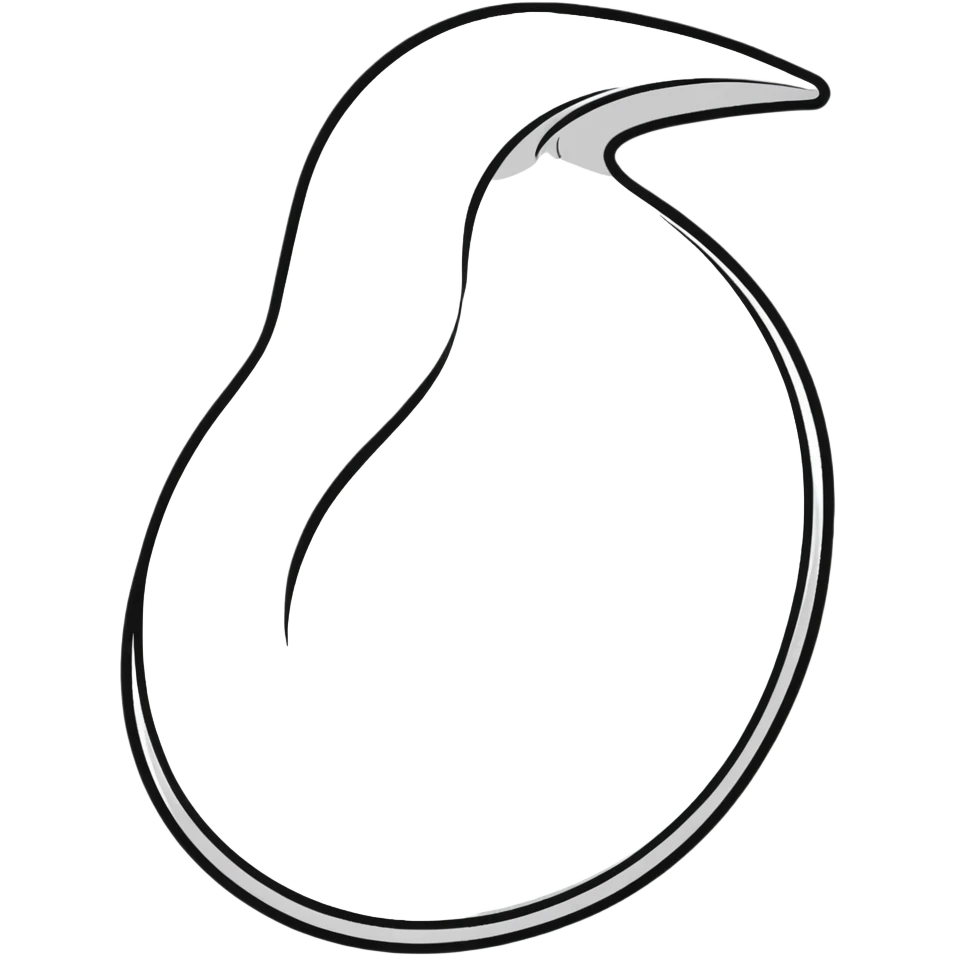 curvy stylish white X emoji