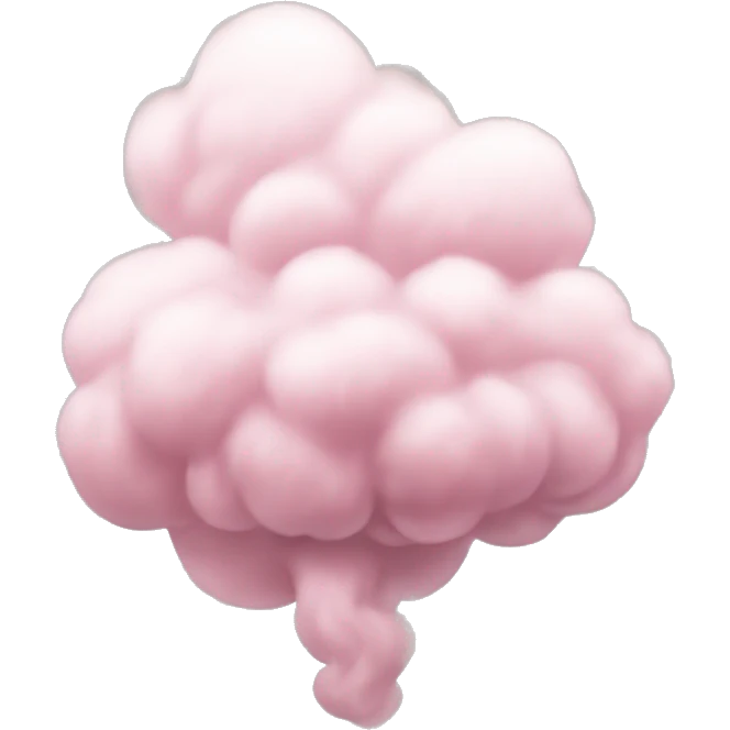 Pastel pink puff of smoke emoji