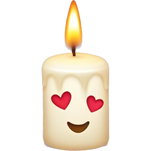 SmallCandle with hearts  emoji