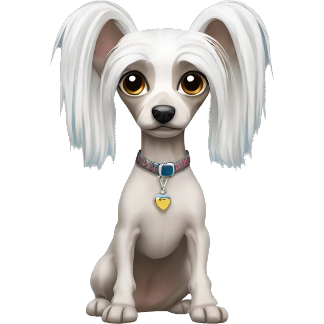the Chinese crested breed emoji