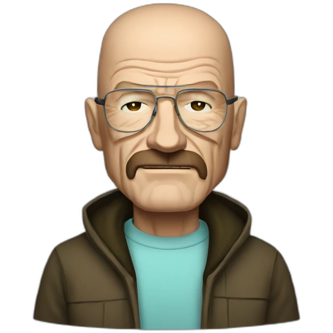 Walter White wearing a Batman suit emoji