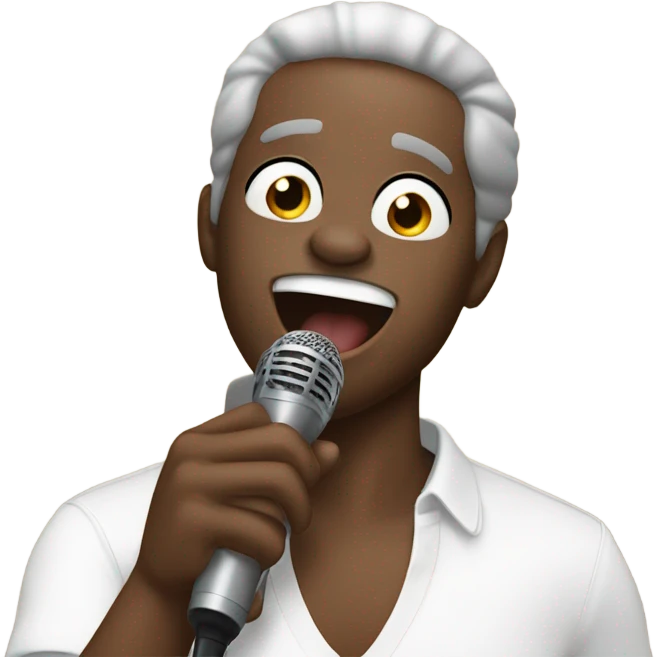 Black man Singing  emoji
