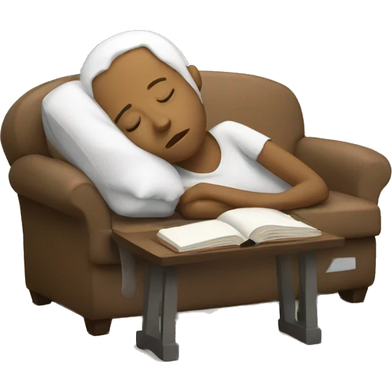 Sleeping and studying  emoji