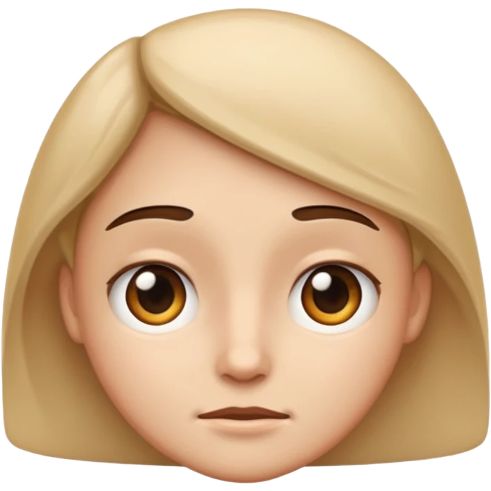 Straight face emoji