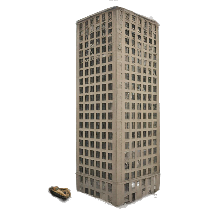 An old skyscraper getting demolitioned emoji
