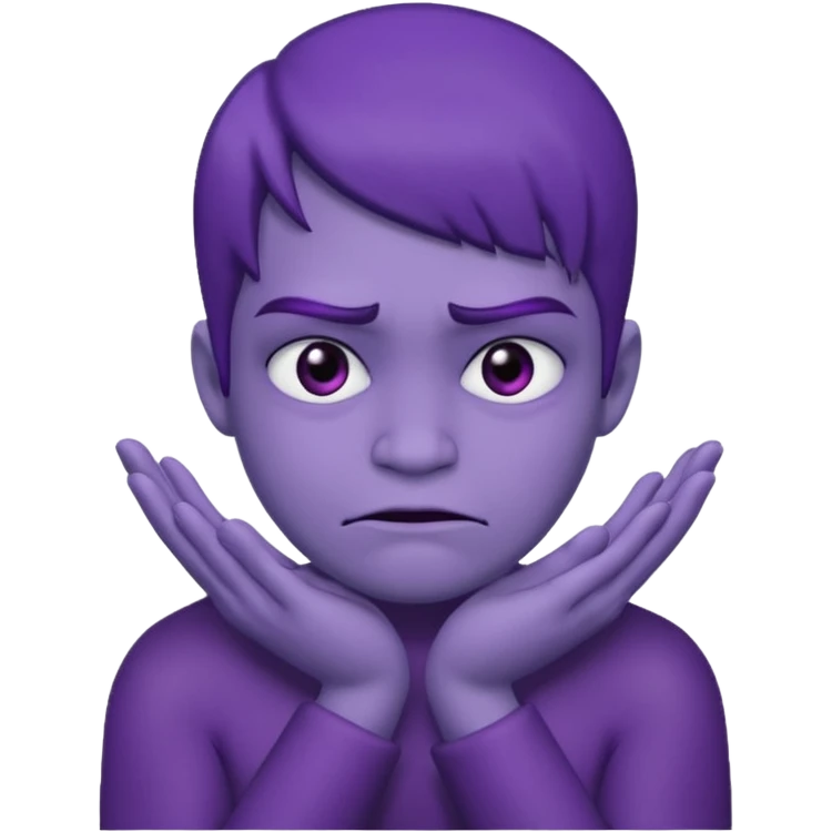 Grimace face, half frown with a side eye and hands clasped together emoji