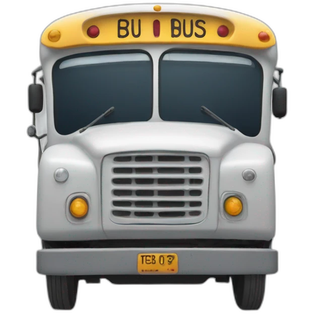 anthropomorphized bus that is in physical agony emoji