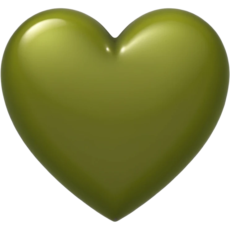 Olive green heart emoji